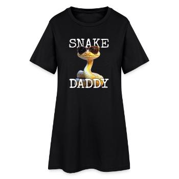 Snake Daddy Dad Snake Father's Day Snakes Dad - Women’s T-Shirt Dress - black - Front