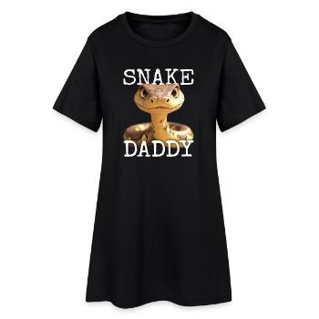 Serpent Papa Papa Serpent Fête des Pères Serpents Papa - Robe T-shirt Femme - noir - Devant