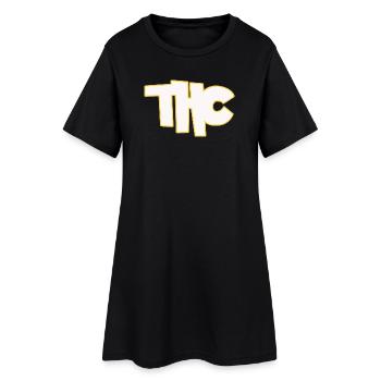 THC - Robe T-shirt Femme - noir - Devant