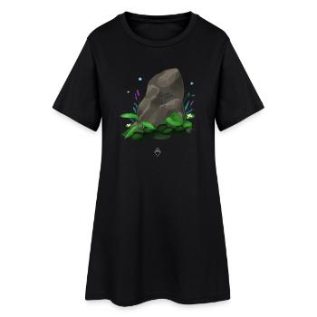 Pierre de Runes - Robe T-shirt Femme - noir - Devant