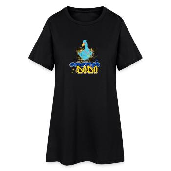 Gangster Dodo funny comic style - Women’s T-Shirt Dress - black - Front
