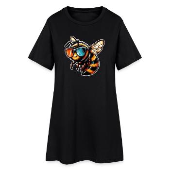Bee - Women’s T-Shirt Dress - black - Front