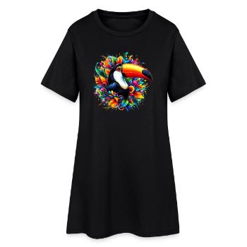 Toucan - Robe T-shirt Femme - noir - Devant