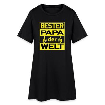Bester Papa der Welt passend zum Vatertag - Frauen T-Shirt-Kleid - Schwarz - Vorne