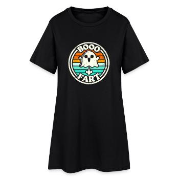 Lustiger Geist furzt – Halloween Spaß - Frauen T-Shirt-Kleid - Schwarz - Vorne
