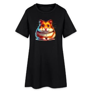Hamster - Robe T-shirt Femme - noir - Devant