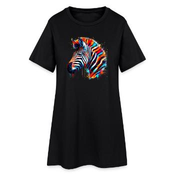 Zebra - Women’s T-Shirt Dress - black - Front