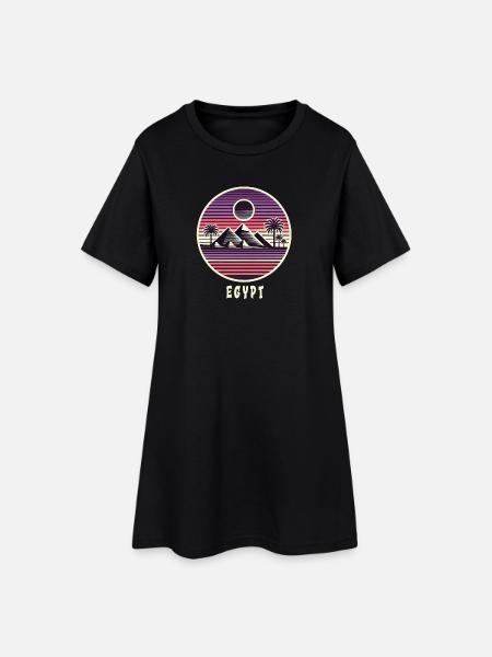 Design de pyramide égyptienne - Robe T-shirt Femme - noir