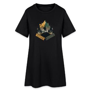 Wander Liebhaber - Frauen T-Shirt-Kleid - Schwarz - Vorne