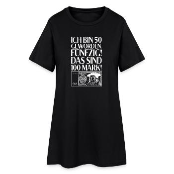 J’ai 50 ans, cinquante ans, 100 points pour mes 50 ans - Robe T-shirt Femme - noir - Devant