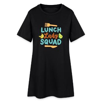 Mittagessen Schule Cafeteria Crew - Frauen T-Shirt-Kleid - Schwarz - Vorne