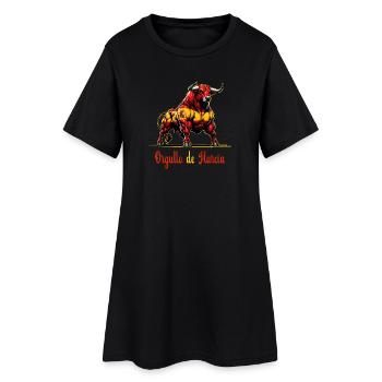 Der Stolz Murcia Flagge Design - Frauen T-Shirt-Kleid - Schwarz - Vorne