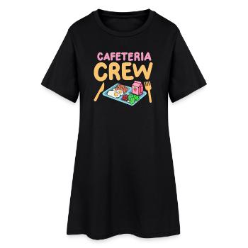 Kantinencrew der Mittagsdame - Frauen T-Shirt-Kleid - Schwarz - Vorne