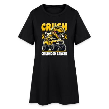 Dinosaur Monster Truck Sensibilisation au cancer infantile - Robe T-shirt Femme - noir - Devant