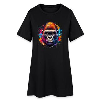 Gorille - Robe T-shirt Femme - noir - Devant