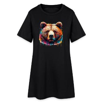 Bear - Women’s T-Shirt Dress - black - Front