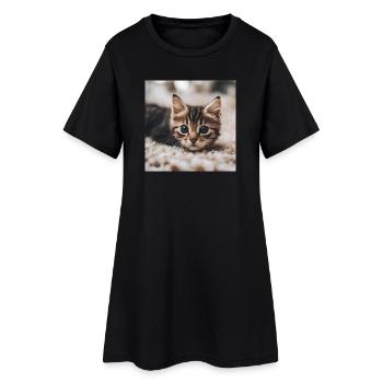 Chat - Robe T-shirt Femme - noir - Devant