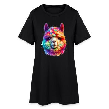 Alpaca - Women’s T-Shirt Dress - black - Front