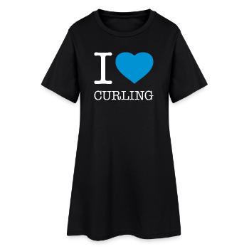 J’ADORE LE CURLING - Robe T-shirt Femme - noir - Devant