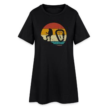 Alpiniste Mountagnes Rochers - Robe T-shirt Femme - noir - Devant