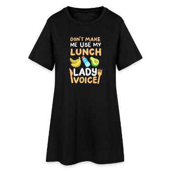 Mittagessen Schule Cafeteria Crew - Frauen T-Shirt-Kleid - Schwarz - Vorne