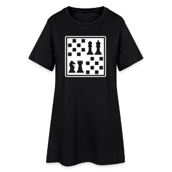 Échecs - Robe T-shirt Femme - noir - Devant