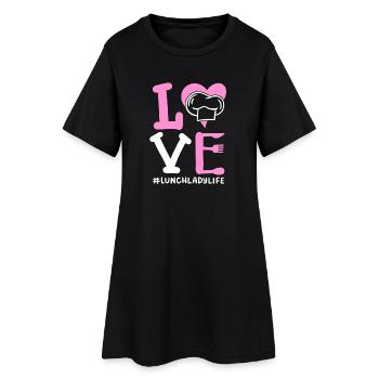 Mittagessen Schule Cafeteria Mitarbeiter - Frauen T-Shirt-Kleid - Schwarz - Vorne