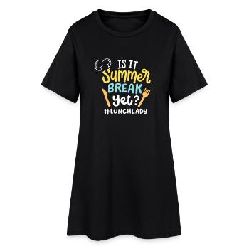 Schulmittagessen Sommerpause - Frauen T-Shirt-Kleid - Schwarz - Vorne