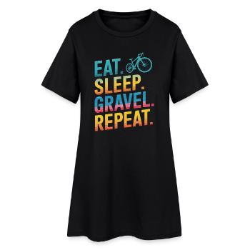 Conception motivante du mode de vie cycliste - Robe T-shirt Femme - noir - Devant