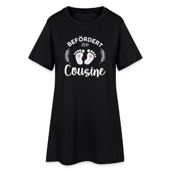 Befördert zur Cousine Stolze Cousine - Frauen T-Shirt-Kleid - Schwarz - Vorne