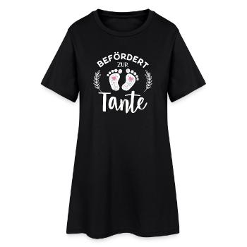 Befördert zur Tante Stolze Tante - Frauen T-Shirt-Kleid - Schwarz - Vorne