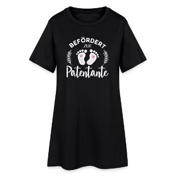 Befördert zur Patentante - Frauen T-Shirt-Kleid - Schwarz - Vorne