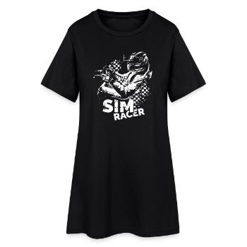 sim racer gamer voiture de course racer icône logo - Robe T-shirt Femme - noir - Devant
