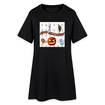 Frohes Halloween Version 3 - Frauen T-Shirt-Kleid - Schwarz - Vorne