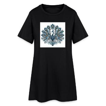 Paon - Robe T-shirt Femme - noir - Devant