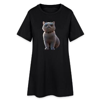 Britisch Kurzhaar Katze BKH Katzenmama Süße Katzen - Frauen T-Shirt-Kleid - Schwarz - Vorne