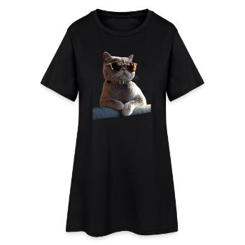 Britisch Kurzhaar Katze BKH Katzenmama Süße Katzen - Frauen T-Shirt-Kleid - Schwarz - Vorne
