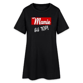 MAMIE. FÊTE DES MÈRES. BONNE FÊTE MAMIE. JE T'AIME - Robe T-shirt Femme - noir - Devant