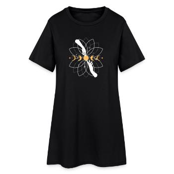 Himmlische Koi-Mandala - Frauen T-Shirt-Kleid - Schwarz - Vorne