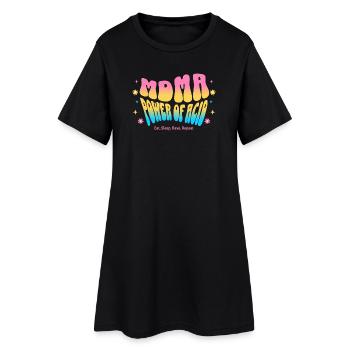 Rave Vibes – Power of Bass Festival Shirt - Frauen T-Shirt-Kleid - Schwarz - Vorne