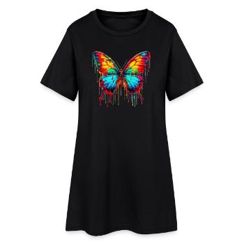 Papillon - Robe T-shirt Femme - noir - Devant