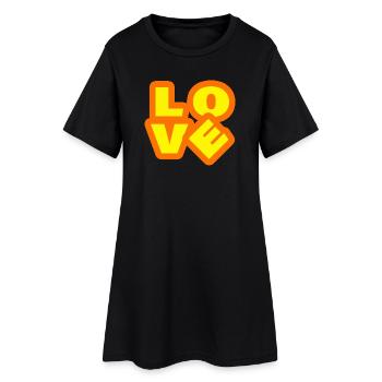 AMOUR - Robe T-shirt Femme - noir - Devant