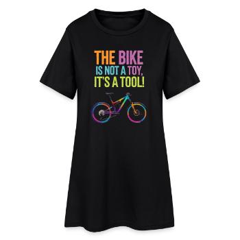 Conception de citation de vélo vibrante - Robe T-shirt Femme - noir - Devant