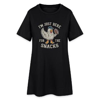Football - Lustig Je suis juste là pour les collations - Robe T-shirt Femme - noir - Devant