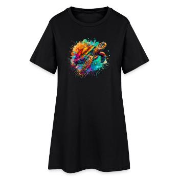 Turtle - Women’s T-Shirt Dress - black - Front
