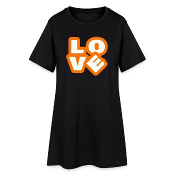 AMOUR - Robe T-shirt Femme - noir - Devant