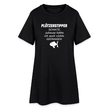 PLÖTZENSTIPPER - Frauen T-Shirt-Kleid - Schwarz - Vorne