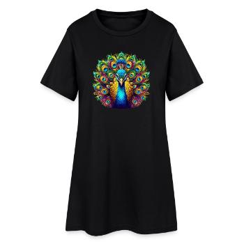 Paon - Robe T-shirt Femme - noir - Devant