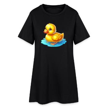 Caneton Canard Canard Canard - Robe T-shirt Femme - noir - Devant