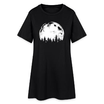 Forest Moon Tree Space Space Symbol Logo icon - Women’s T-Shirt Dress - black - Front